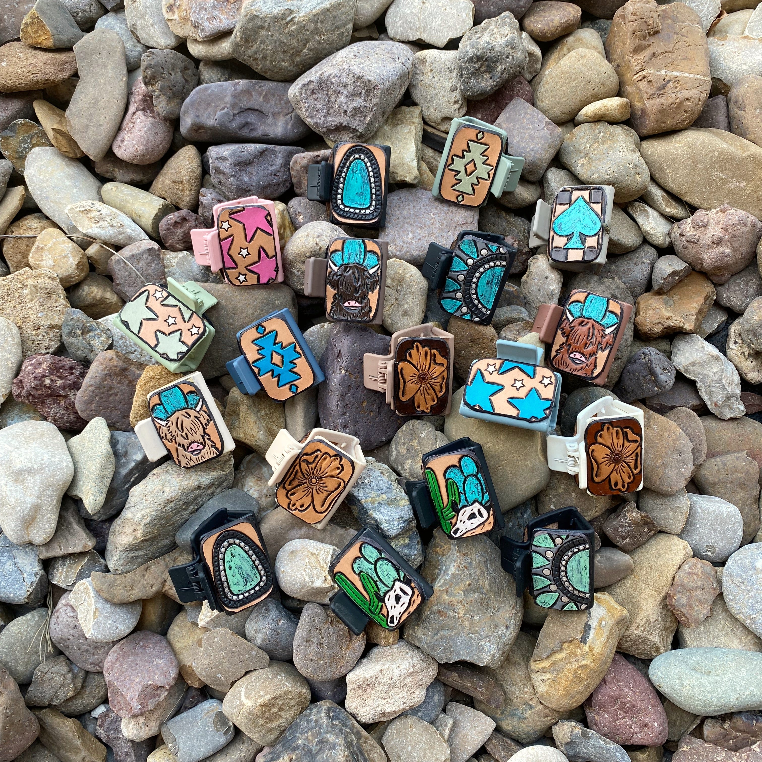 Leather Claw Clips 2”