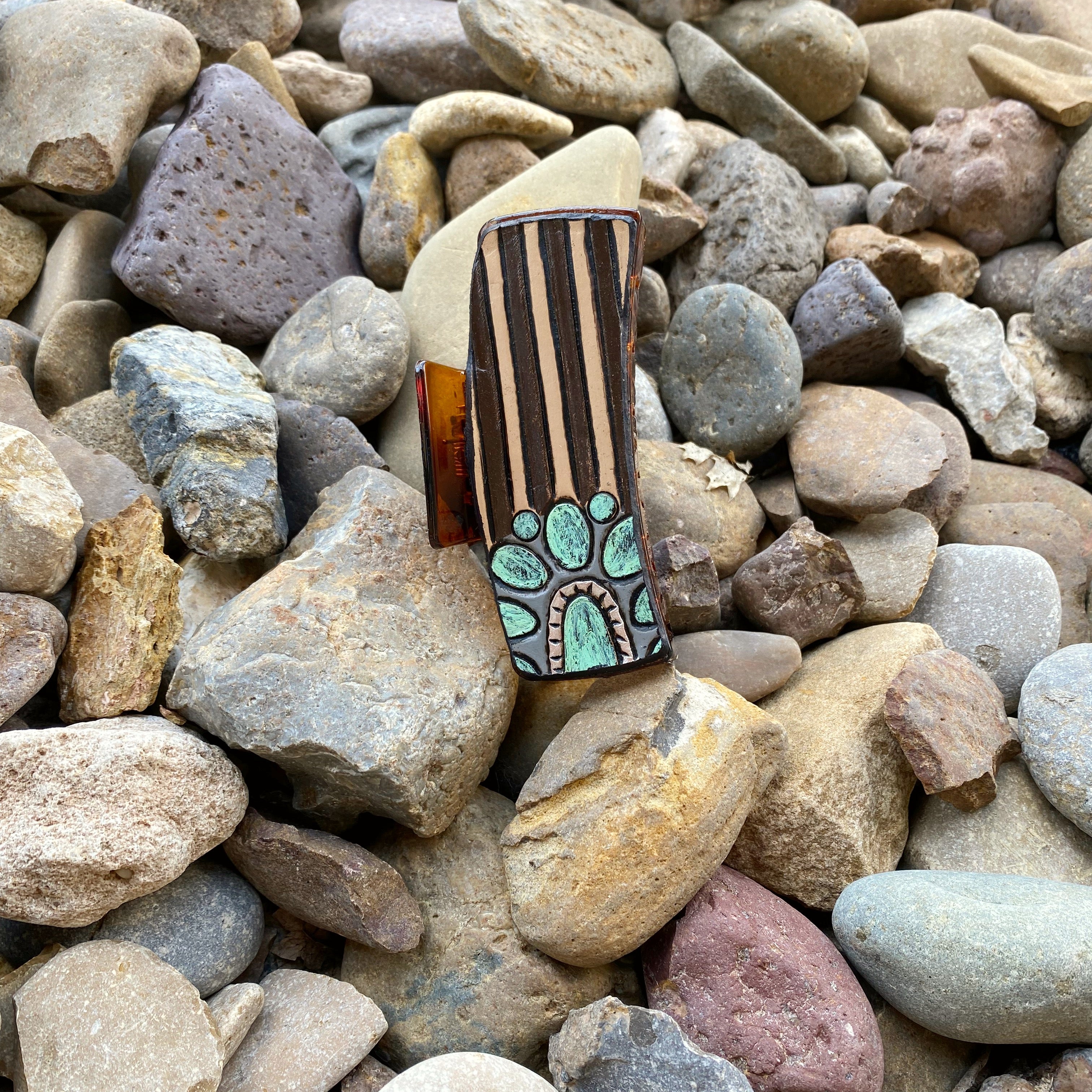 Leather Claw Clips 4”