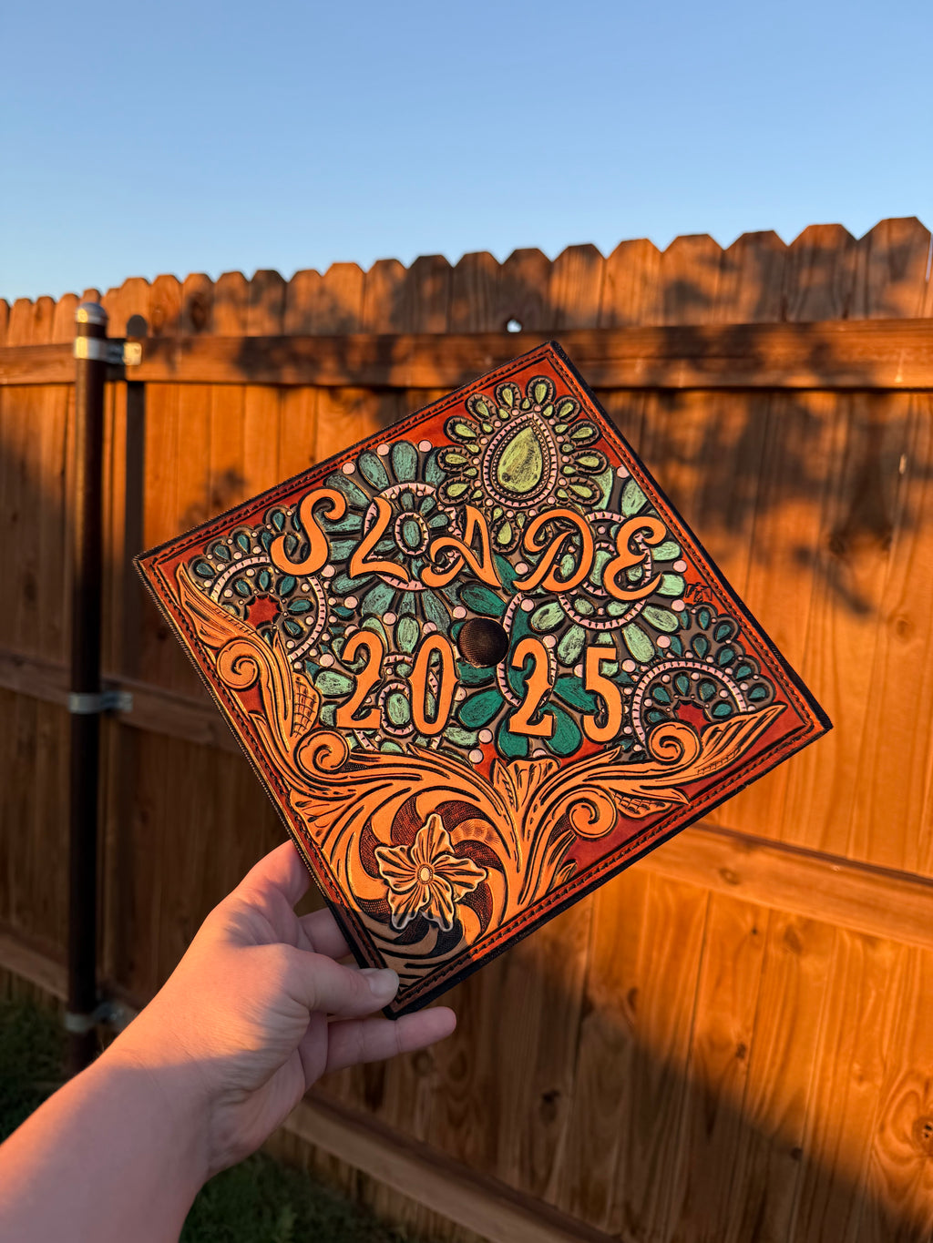 Grad Cap Custom Men Custom Graduation Cap – Thunderbird Leather Company