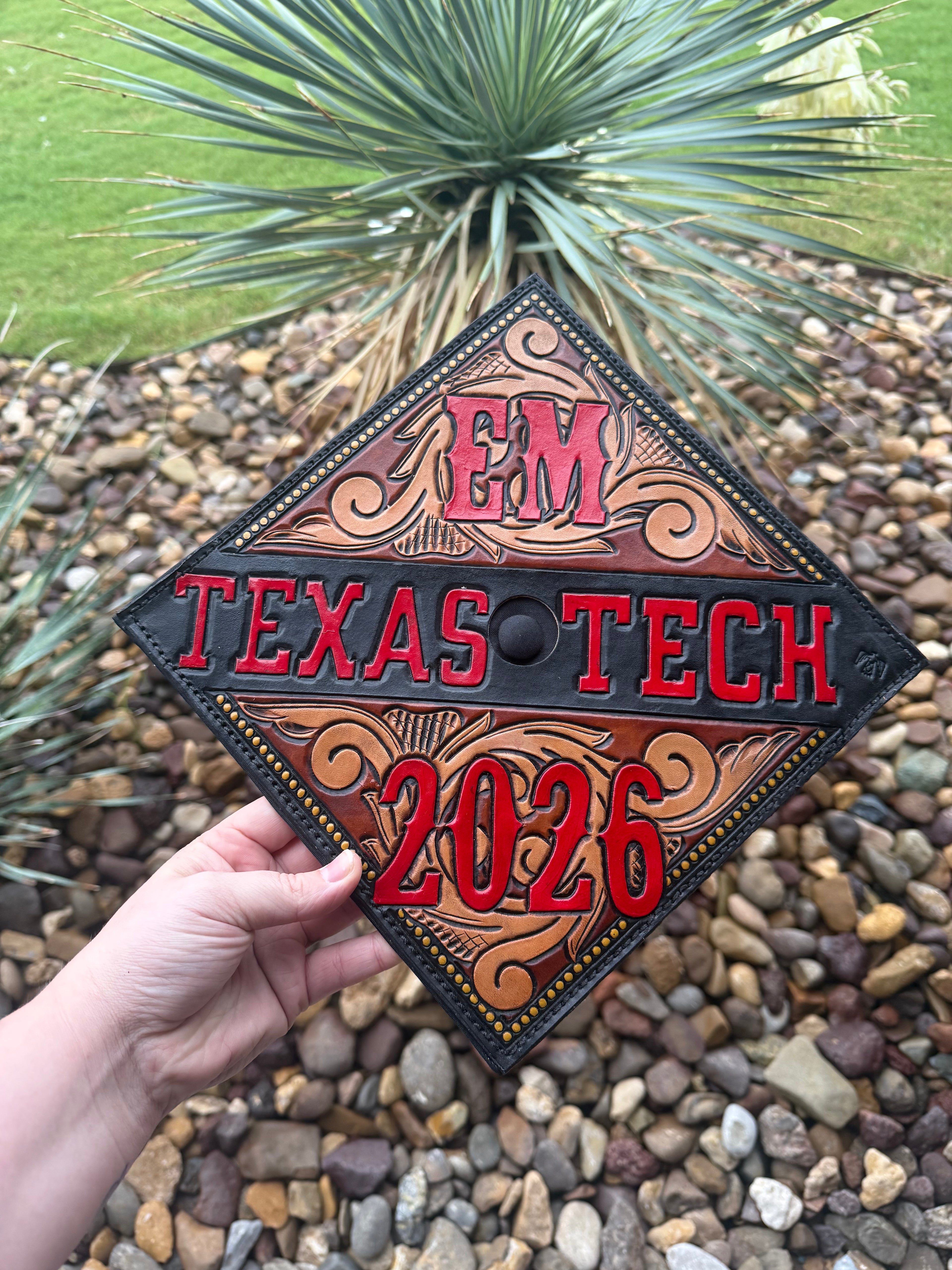 Grad Cap Custom Men Custom Graduation Cap – Thunderbird Leather Company