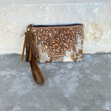 Load image into Gallery viewer, Cowhide Wristlet Purse
