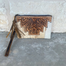 Load image into Gallery viewer, Cowhide Wristlet Purse
