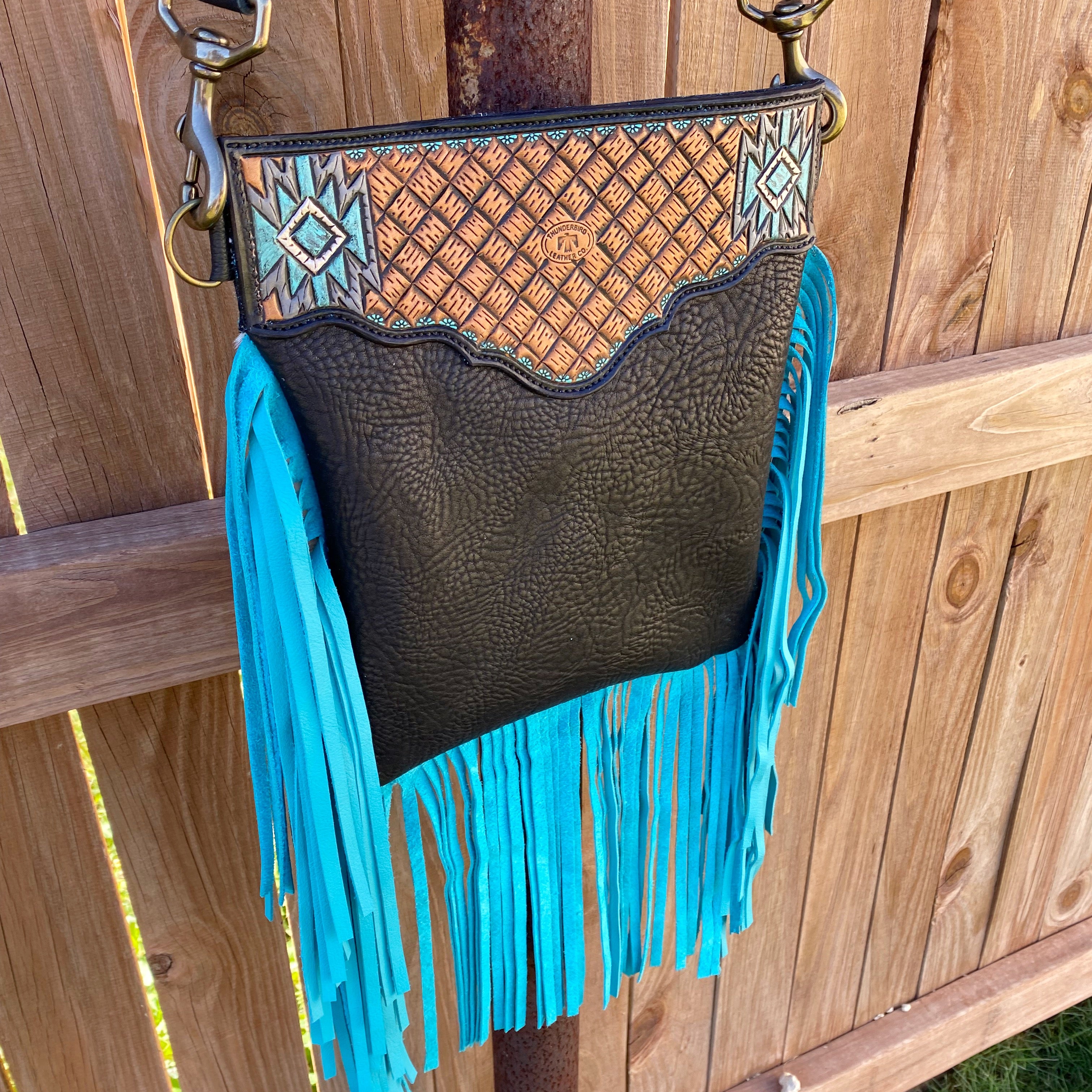Custom Cowhide Fringe Purse