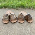 Tan Brindle Cowhide Sandals